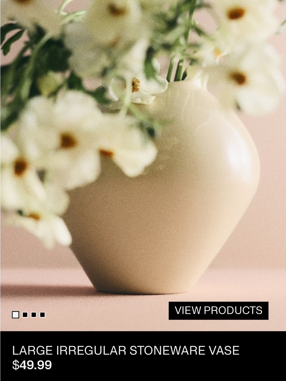 Neutral Ceramic Bulb Vase — Contemporary Home Accent - Picture 2 of 3